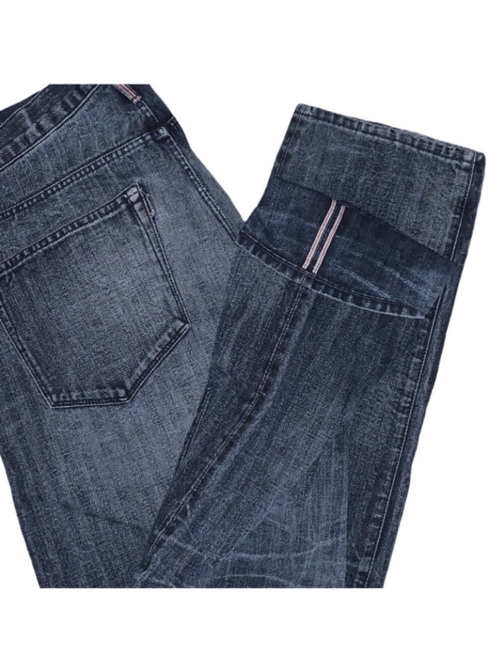 3x1 NYC M5 Jeans Mens 34x33 Blue Selvedge Denim Button Fly Baxter Made USA